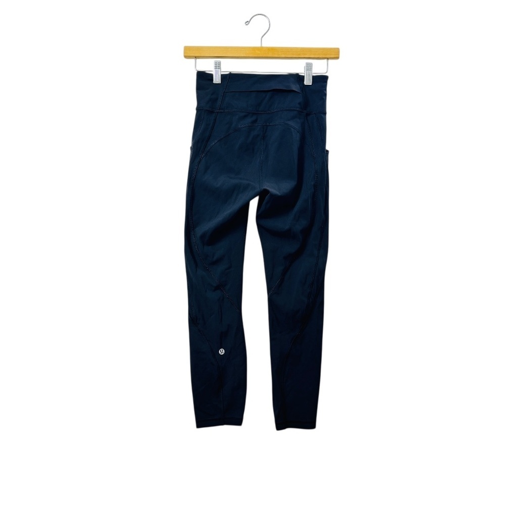 Lululemon Time To Sweat Crop 23'' Leggings 4 Black Performance Activewear Yoga - Picture 3 of 10